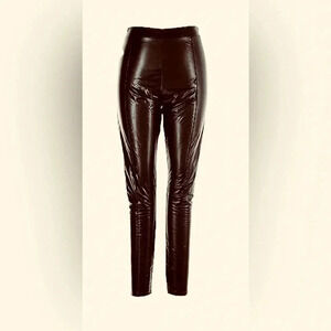 Brown Streetwear Society medium faux leather pants